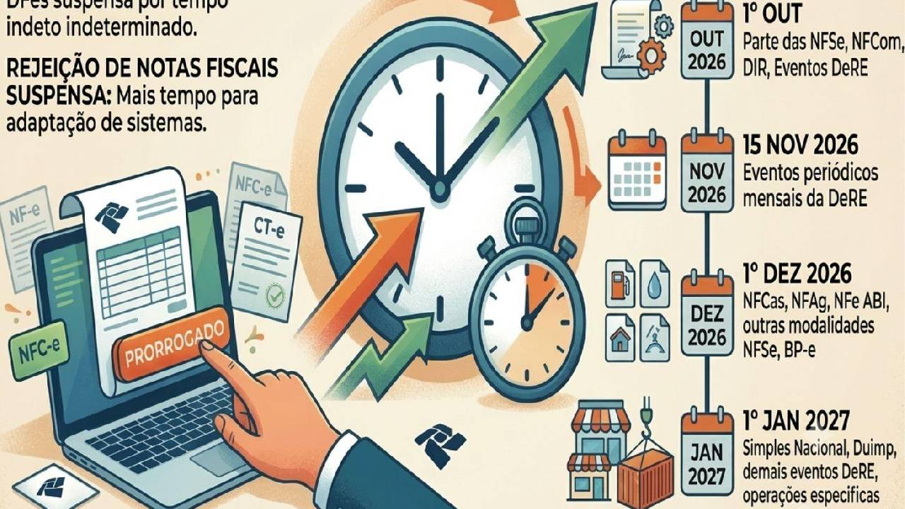 RECEITA FEDERAL PRORROGA EXIGÊNCIA DE IBS E CBS EM NOTAS FISCAIS ELETRÔNICAS