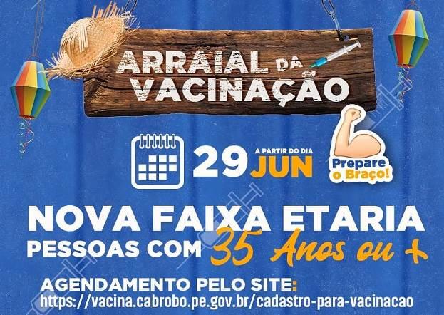 Vacinação a partir de 35 anos começa nesta terça-feira (29), em Cabrobó, PE.