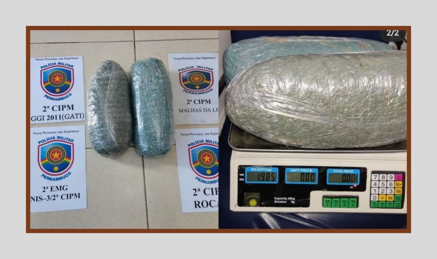 Policia apreende maconha dentro de mochila na BR-428 em Orocó, PE.