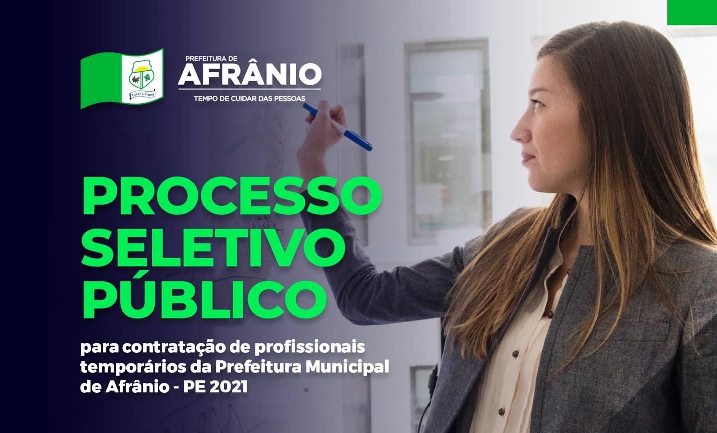 Prefeitura de Afrânio abre inscrições para Processo Seletivo.