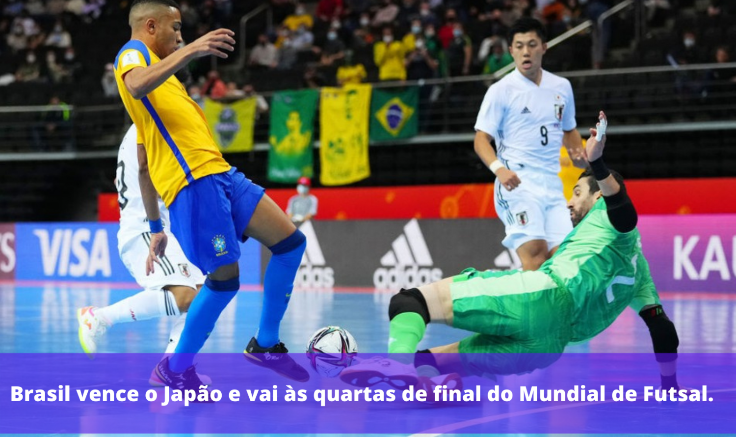 Brasil vence o Japão e vai às quartas de final do Mundial de Futsal.
