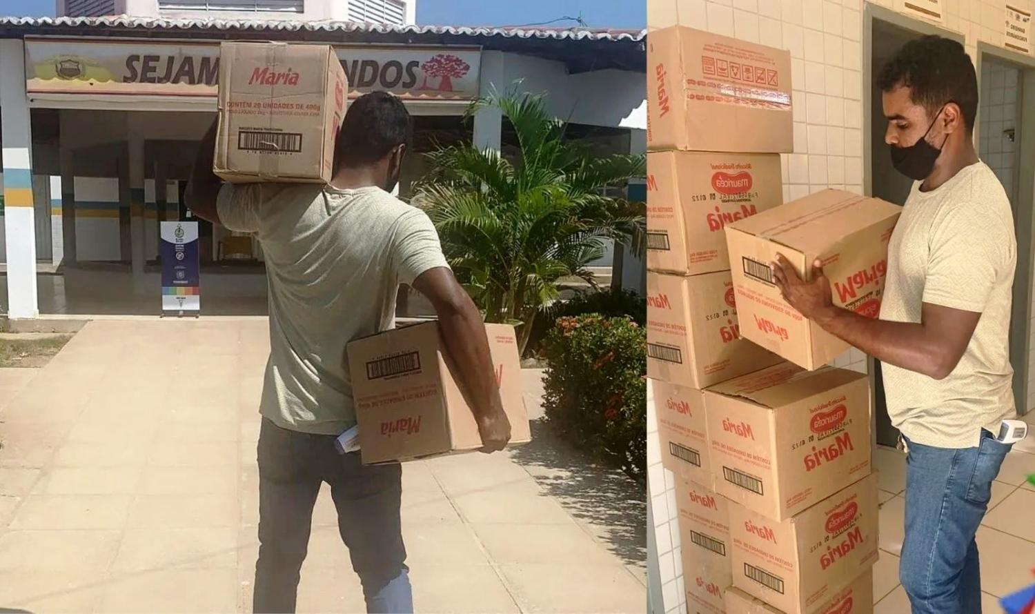 Prefeitura de Orocó realiza entrega dos itens da merenda escolar nas instituições de ensino.