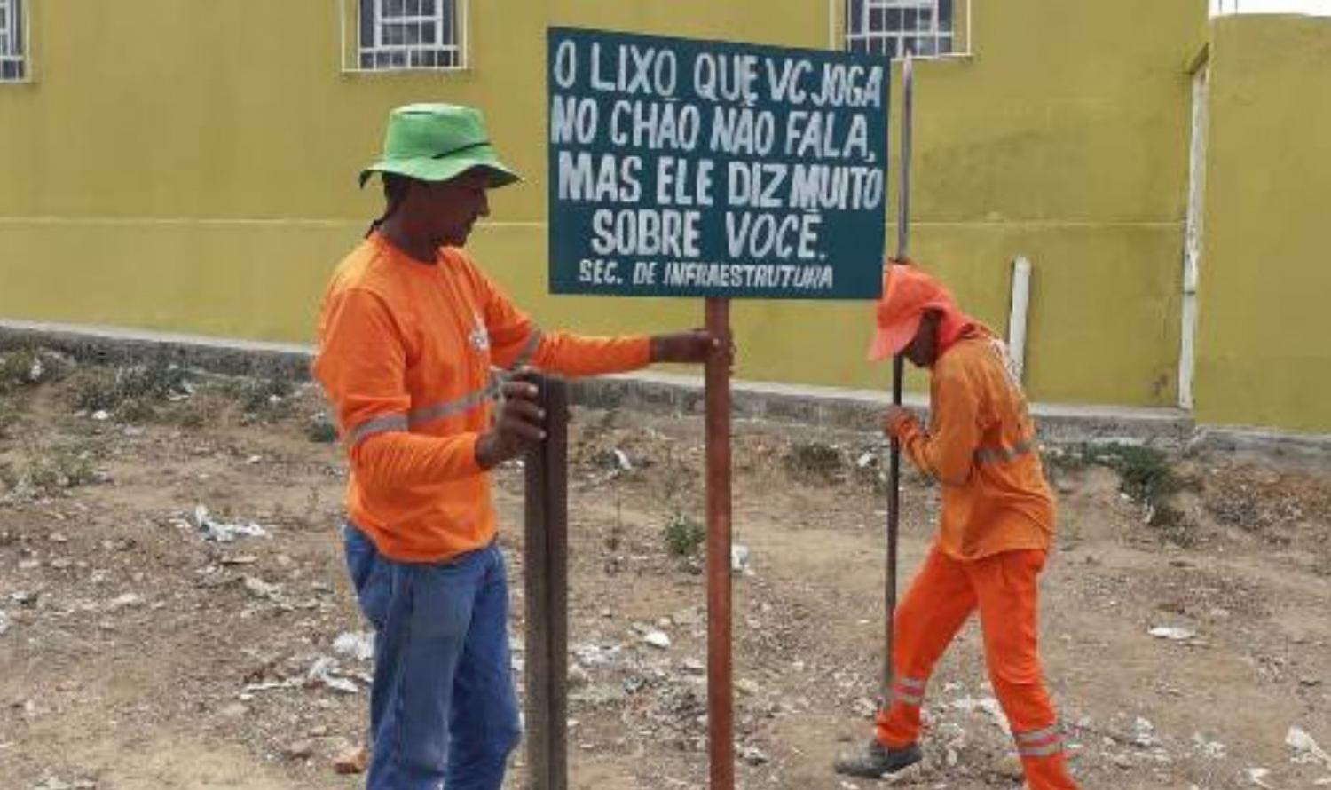 Cabrobó: Secretaria de Infra estrutura realiza trabalho de conscientização contra o descarte de lixo