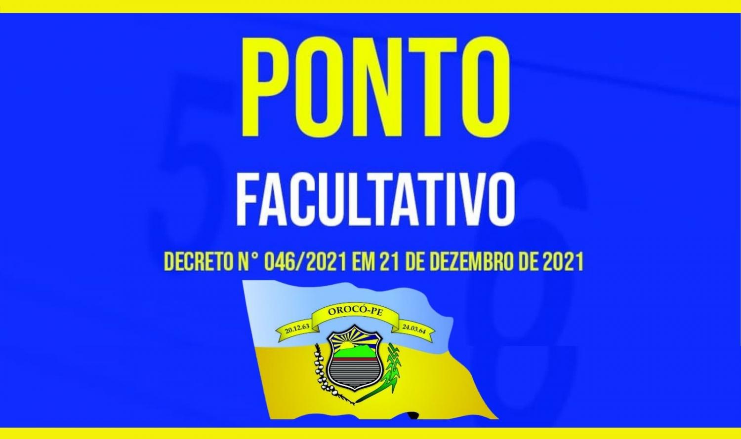 Prefeitura de Orocó decreta Ponto Facultativo nos dias 24 e 31 de Dezembro, vésperas de Natal e Ano Novo