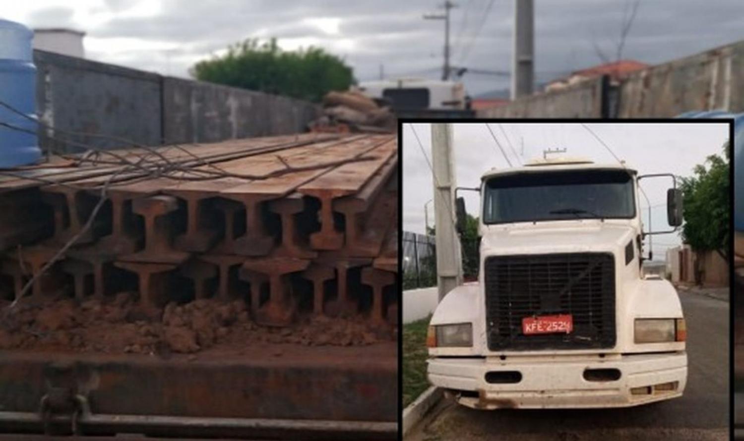 Suspeitos roubam trilhos da linha férrea na zona rural de Carnaíba, PE