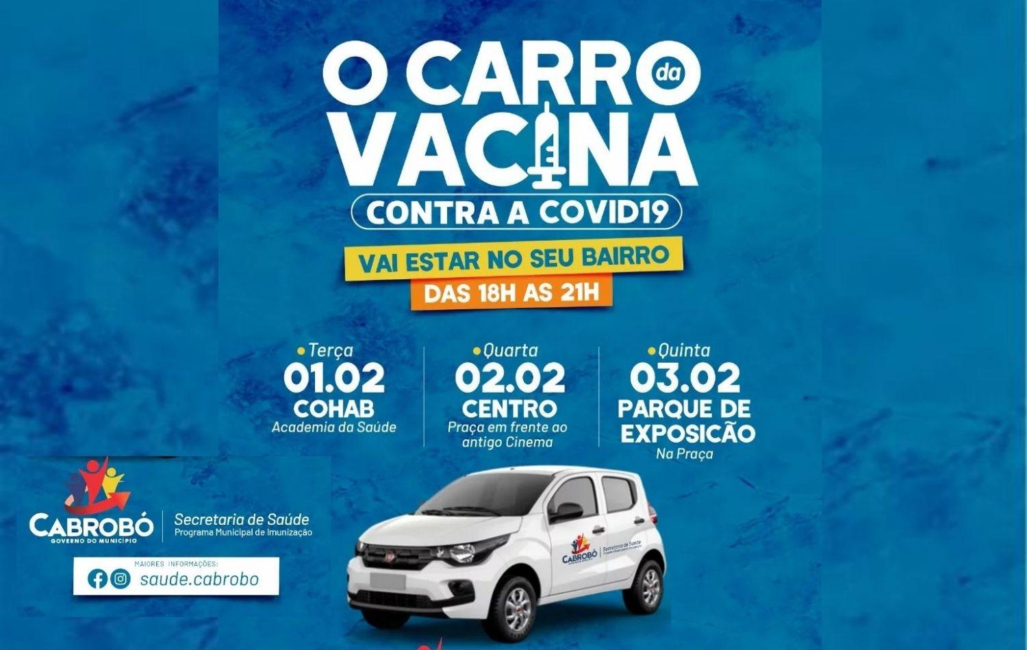 Cabrobó: Cohab, Centro e Parque de Exposição receberam a visita do carro itinerante da vacina contra covid-19