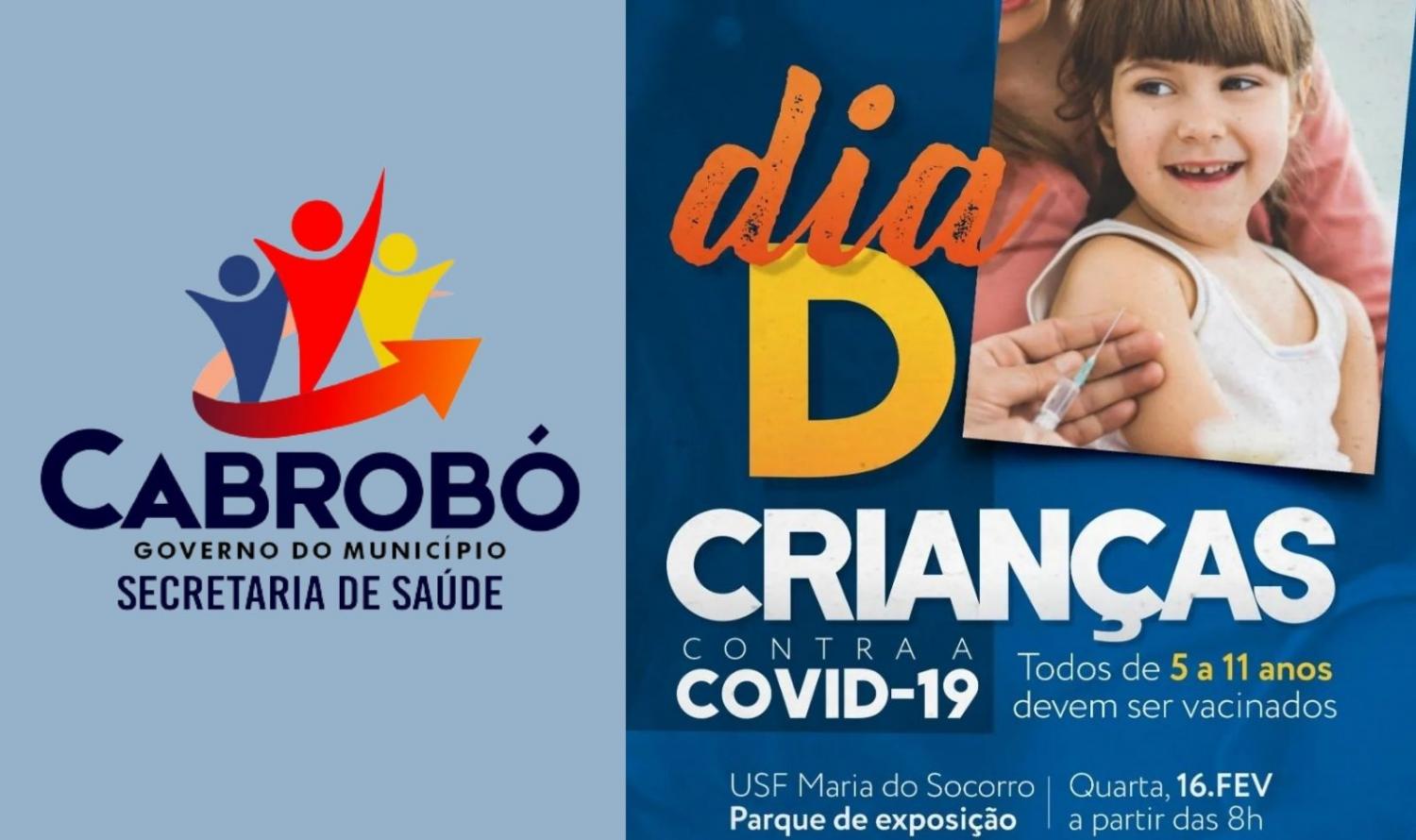 Cabrobó realiza dia D de vacinação contra a COVID-19 para crianças entre 5 e 11 anos