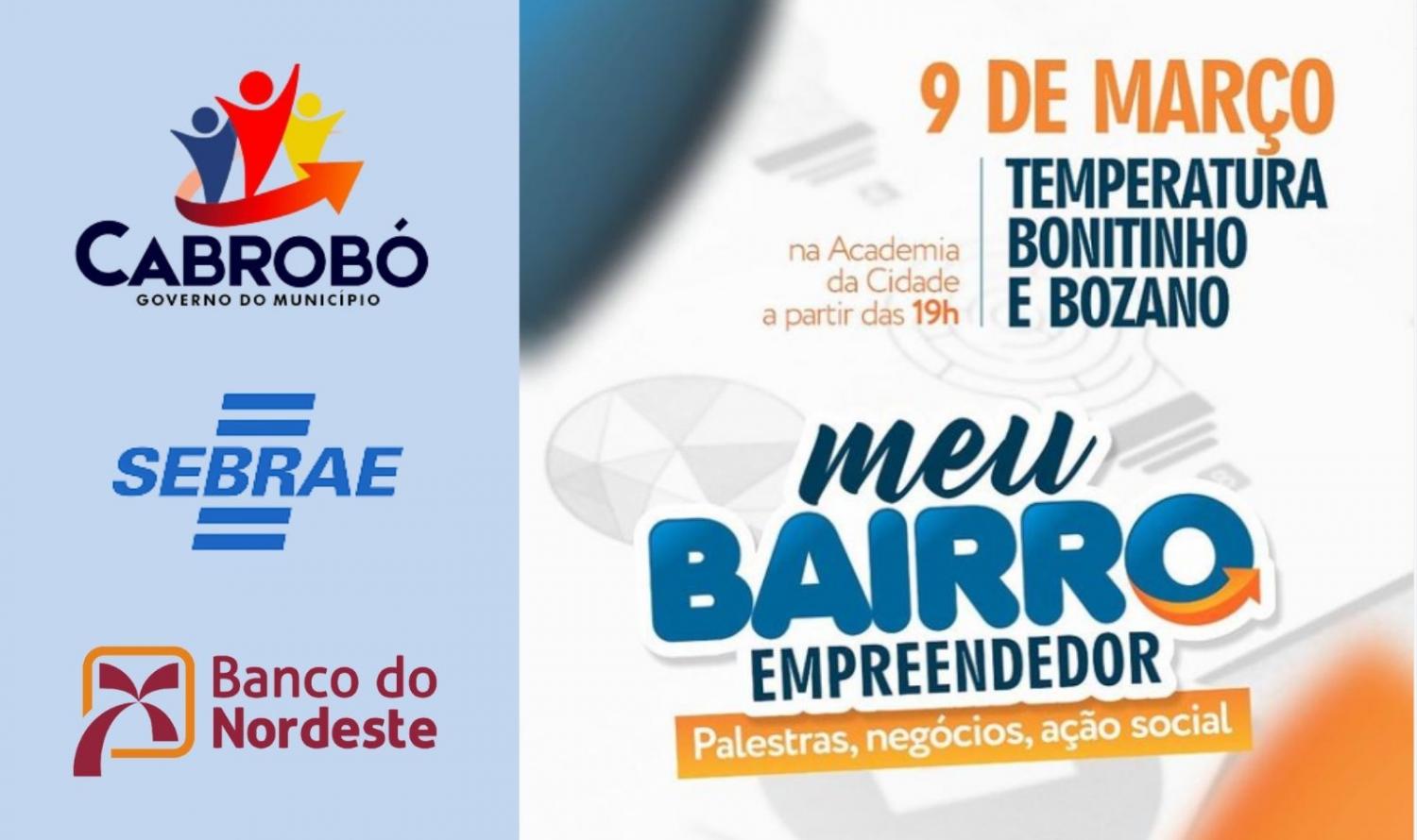 Cabrobó: Temperatura, Bonitinho e Bozano recebem nesta quarta-feira(9), a caravana do Programa 