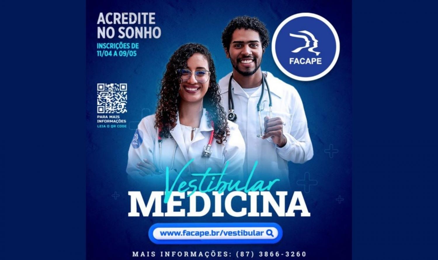 Facape abre inscrições para vestibular de Medicina