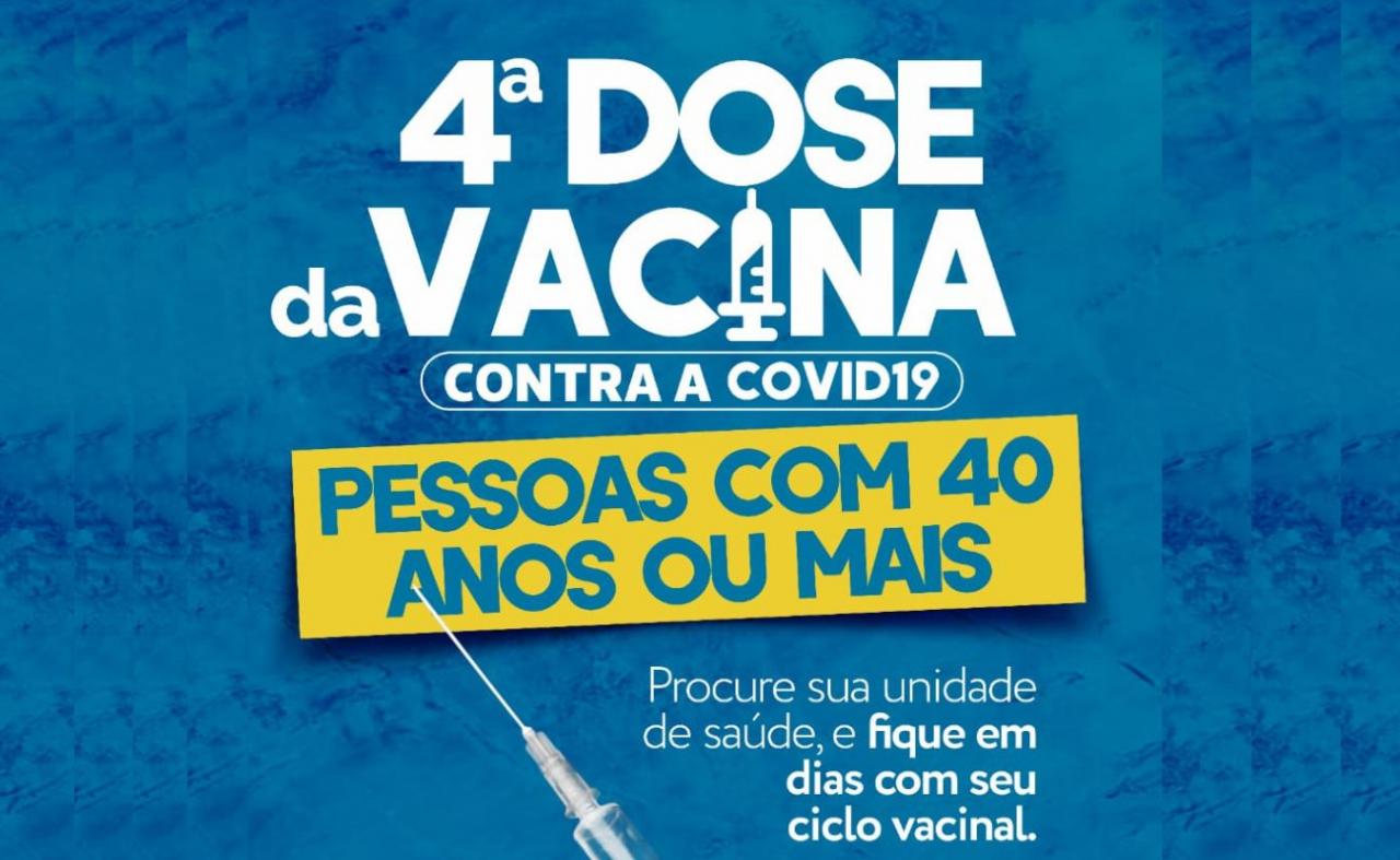 Cabrobó começa a aplicar 4ª dose da vacina contra a Covid-19 em pessoas a partir de 40 anos