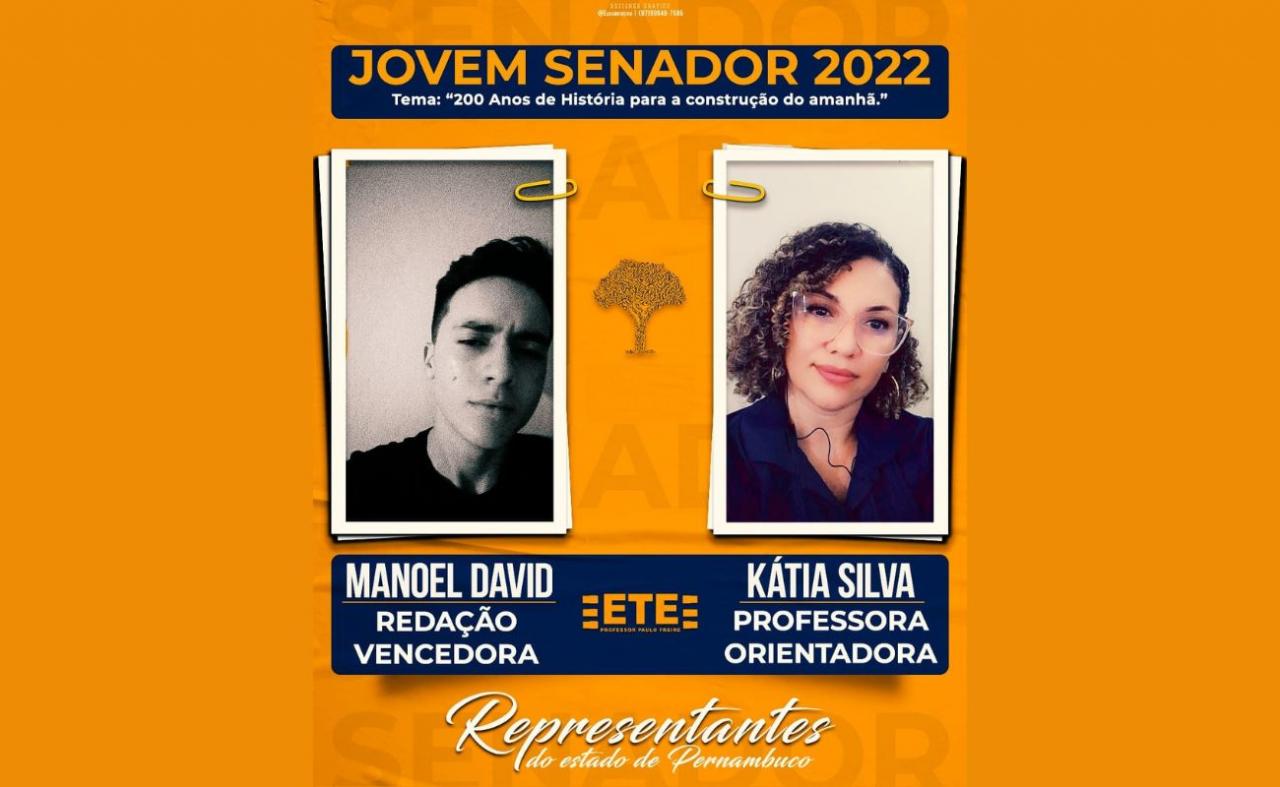 Etapa Estadual: Estudante de Carnaiba é o vencedor Concurso Jovem Senador de 2022