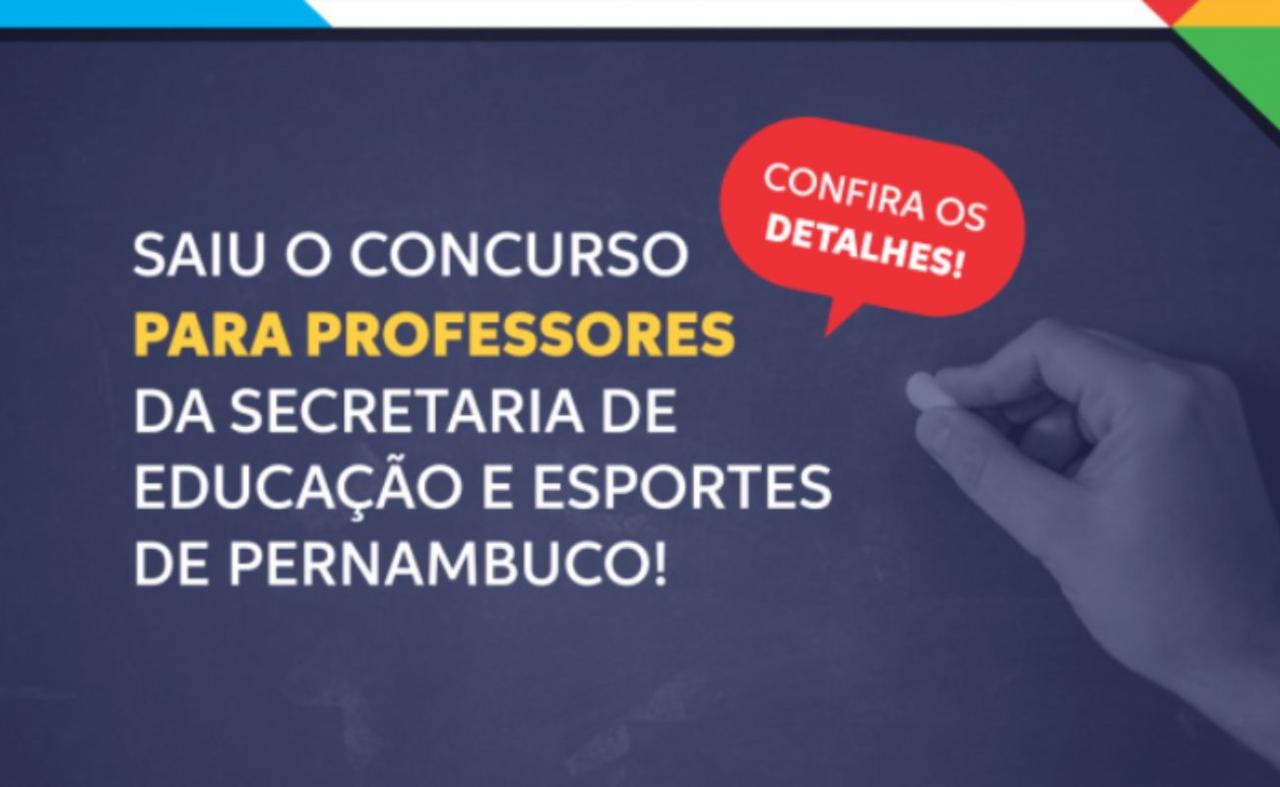 Governo de PE lança concurso para professor da educação básica com salário de até R$ 3,9 mil