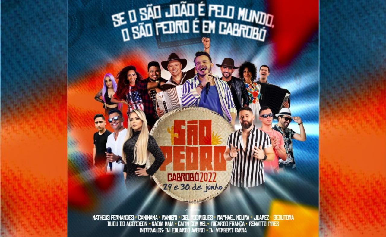 Prefeitura de Cabrobó divulga atrações oficiais da Festa de São Pedro