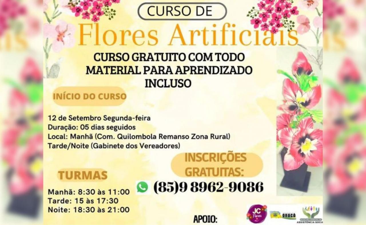 Prefeitura de Orocó promove curso de Flores Artificiais