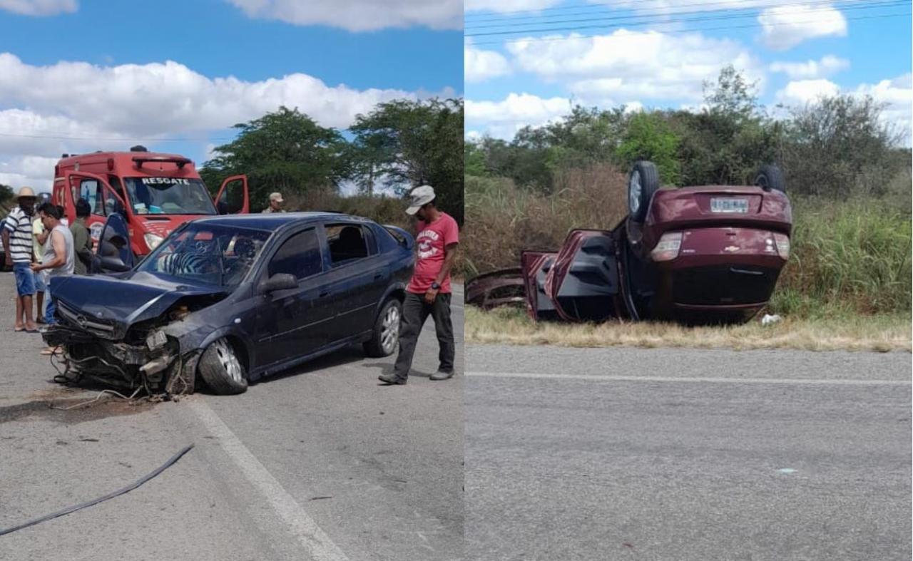 Acidente na BR 423 deixa três feridos em Paranatama, PE