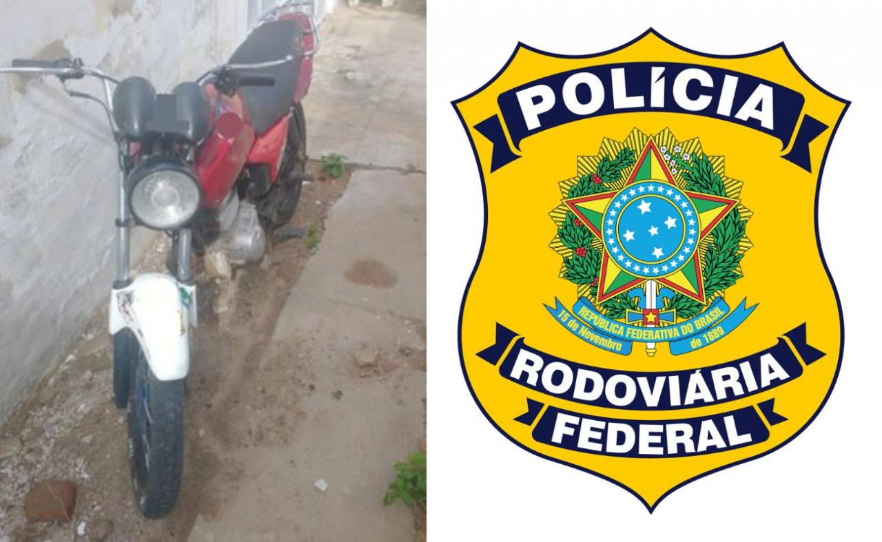 PRF apreende moto adulterada na BR 428, em Lagoa Grande, PE