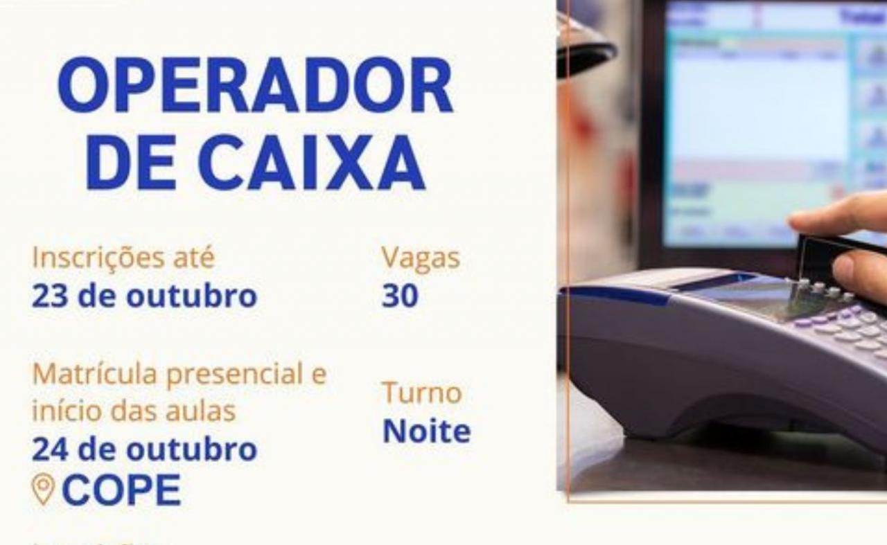 Sertânia oferece 30 vagas para o o curso de Operador de Caixa