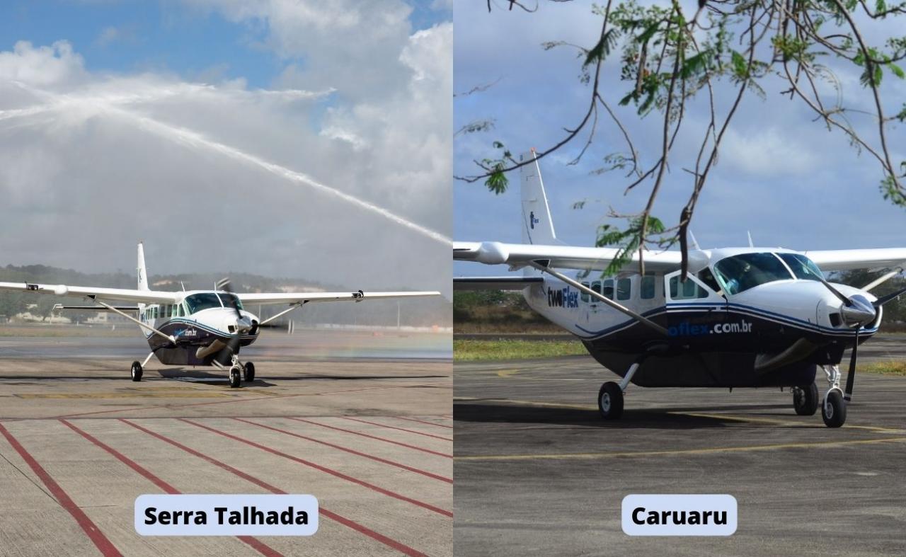 Aeroportos de Caruaru e Serra Talhada completam dois anos de operação comercial