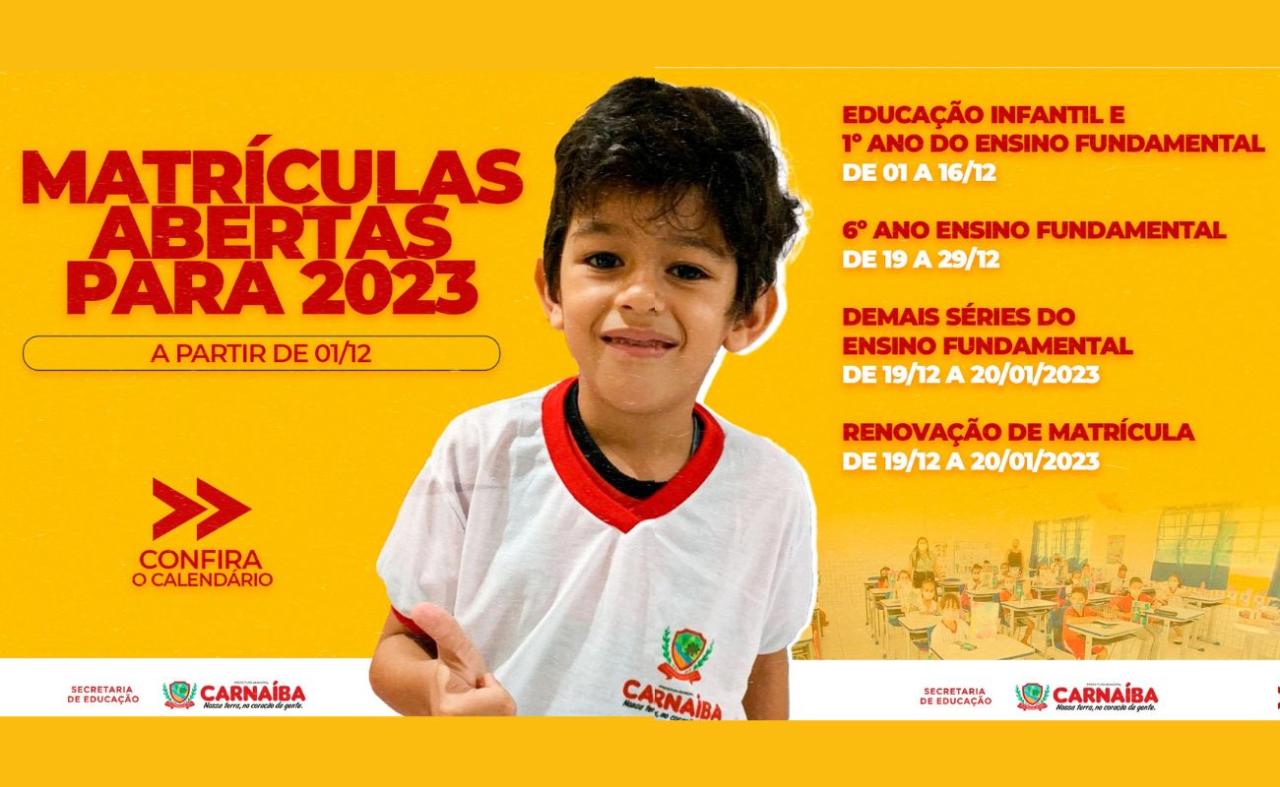 Carnaiba começa o calendário de matrículas para a Rede Municipal de Ensino
