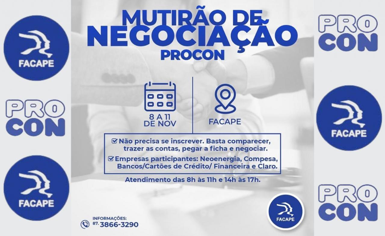 Facape realiza ‘Mutirão de Negociação’ em Petrolina, PE