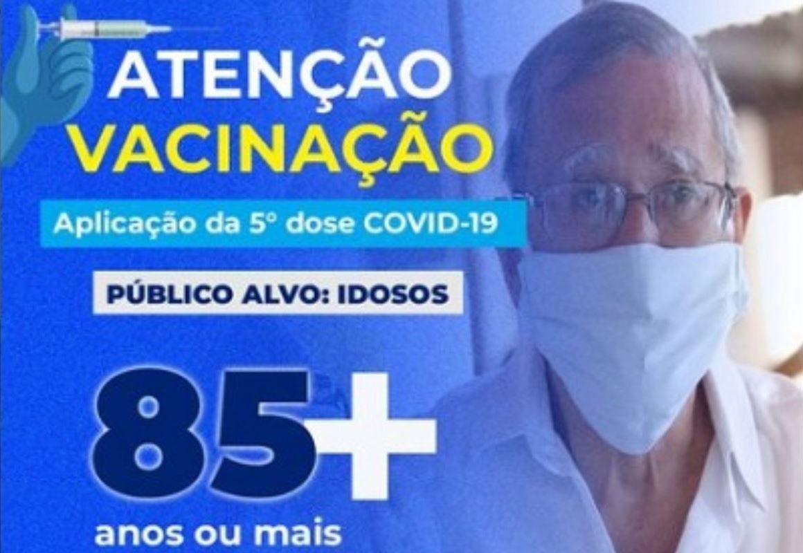 Orocó começa a aplicar a 5 ° dose contra a Covid-19 para idosos a partir de 85 anos.