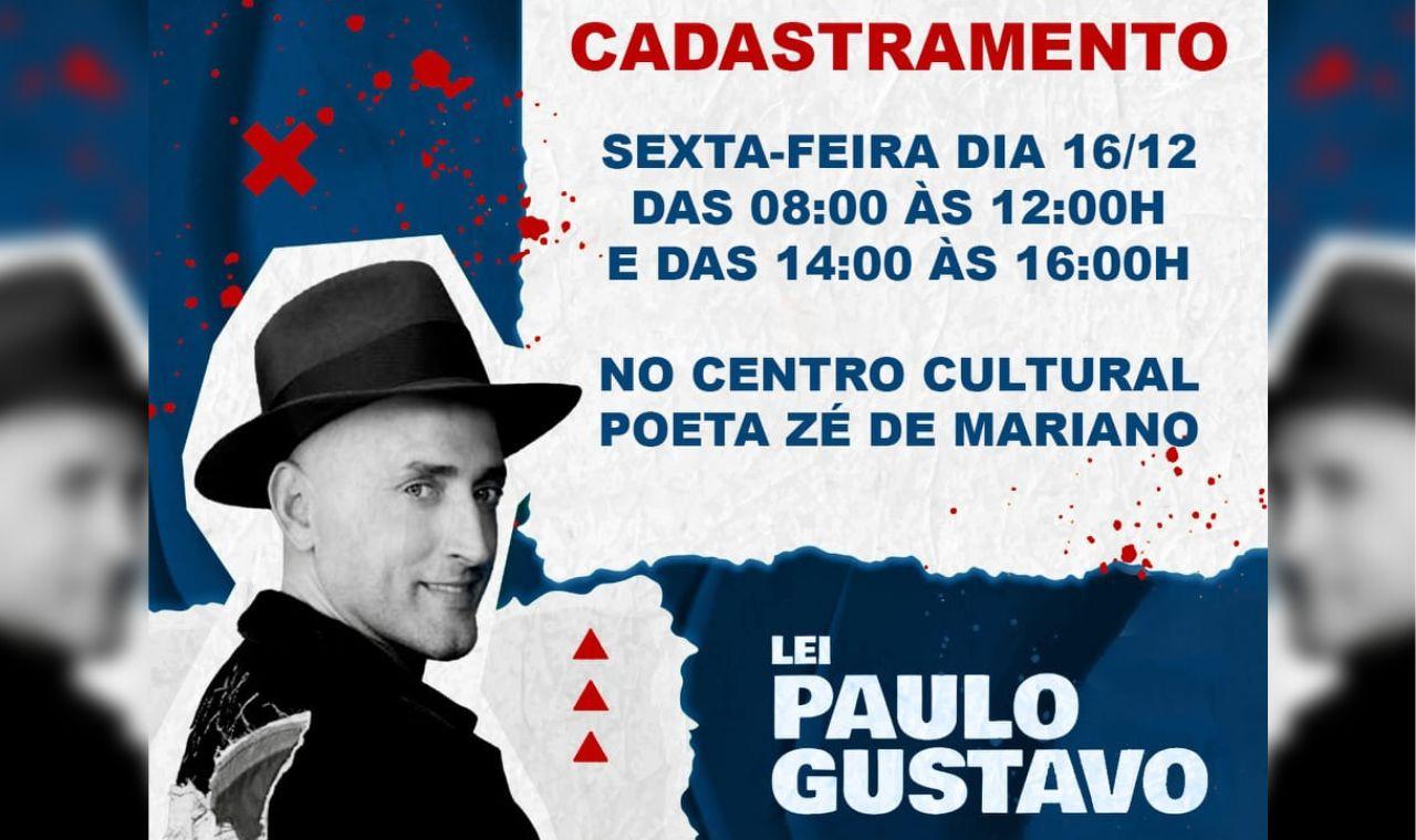 LEI PAULO GUSTAVO: TABIRA INICIA CADASTRO DE ARTISTAS DO MUNICÍPIO   