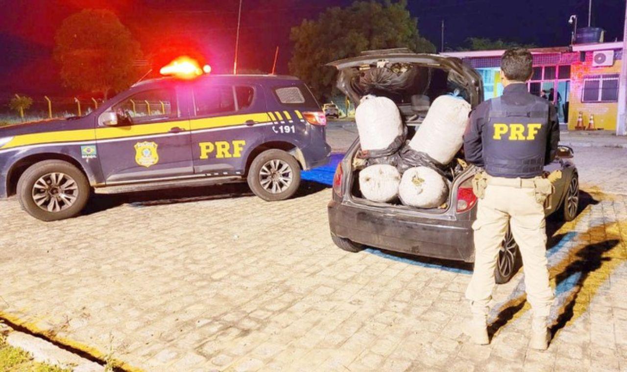 PRF prende casal com 41,2 Kg de maconha em Belém de São Francisco, PE