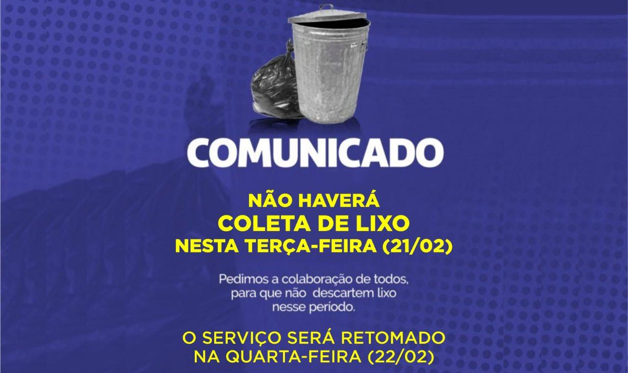 PREFEITURA DE CABROBÓ COMUNICA QUE NÃO HAVERÁ COLETA DE LIXO NESTA TERÇA-FEIRA (21)