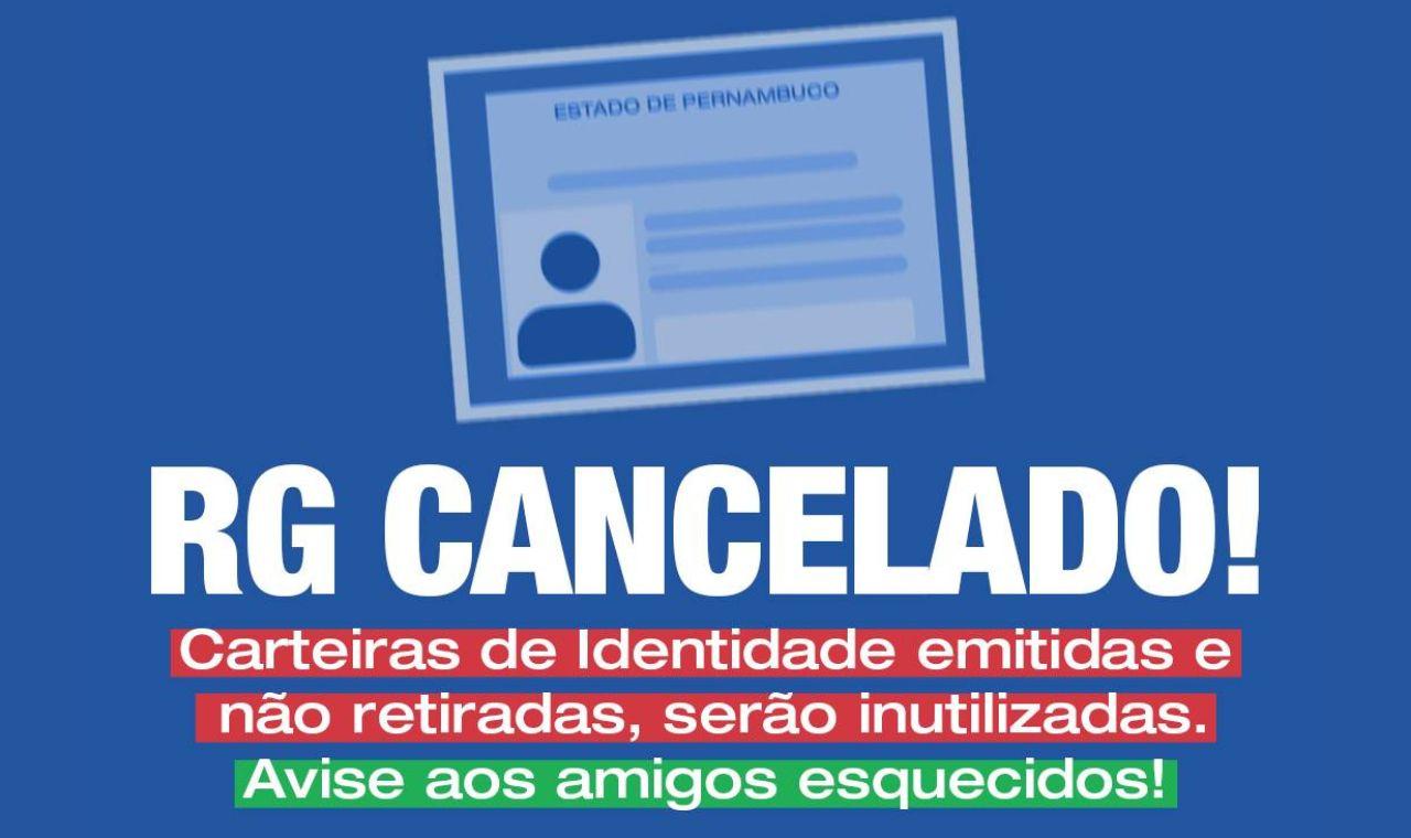 CARTEIRAS DE IDENTIDADES ESQUECIDAS SERÃO INUTILIZADAS EM PE
