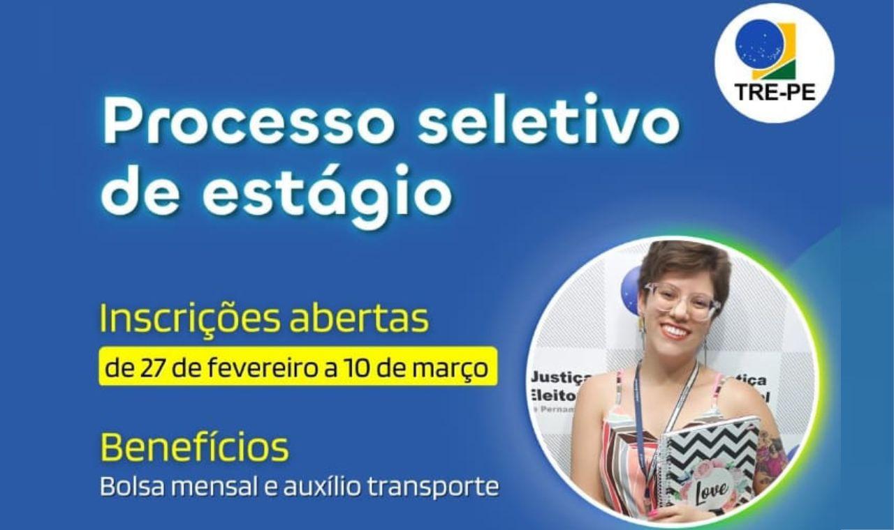 TRE-PE ABRE SELEÇÃO DE ESTÁGIO COM BOLSA MENSAL PARA ESTUDANTES DE NÍVEL SUPERIOR