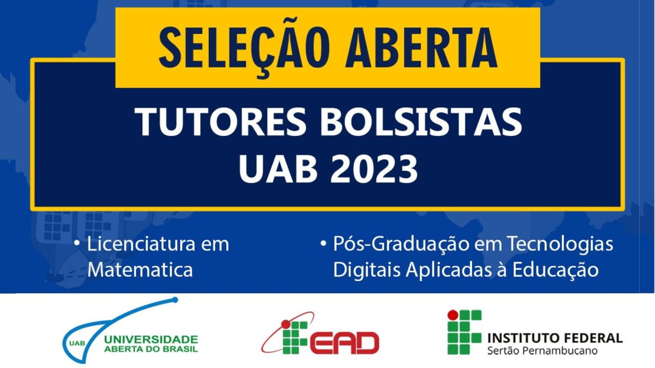 IFSERTÃOPE ANUNCIA DOIS EDITAIS DE SELEÇÃO DE TUTORES PARA ATUAÇÃO EM CURSOS DA MODALIDADE EAD