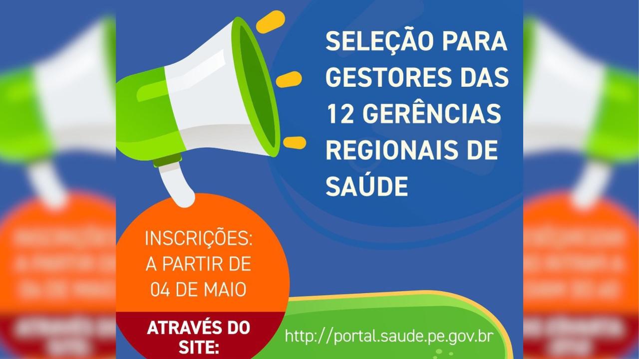 SELEÇÃO PARA GESTORES DAS 12 GERES DE SAÚDE DE PE COMEÇA NESTA QUINTA-FEIRA (4)