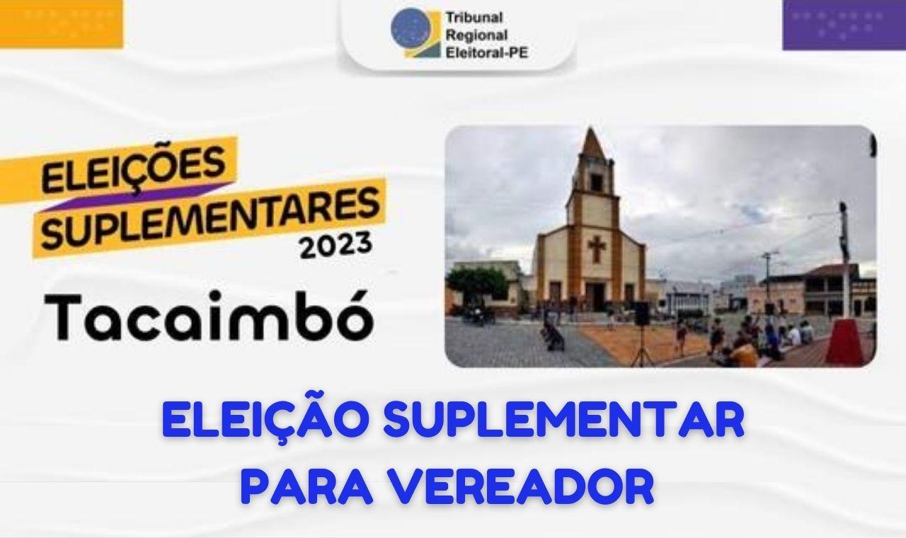TACAIMBÓ TERÁ ELEIÇÃO SUPLEMENTAR PARA VEREADOR