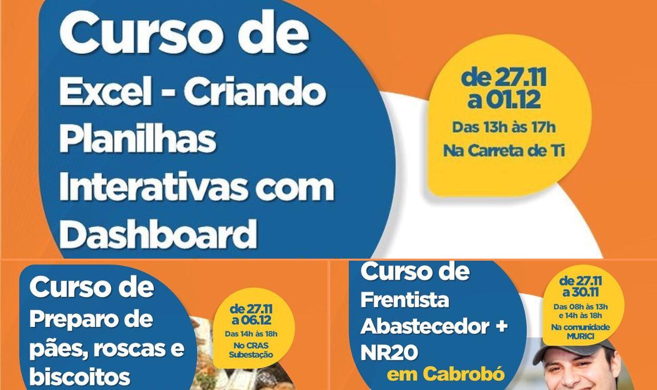 CABROBÓ OFERECE 100 VAGAS PARA CURSOS GRATUITOS DE CAPACITAÇÃO
