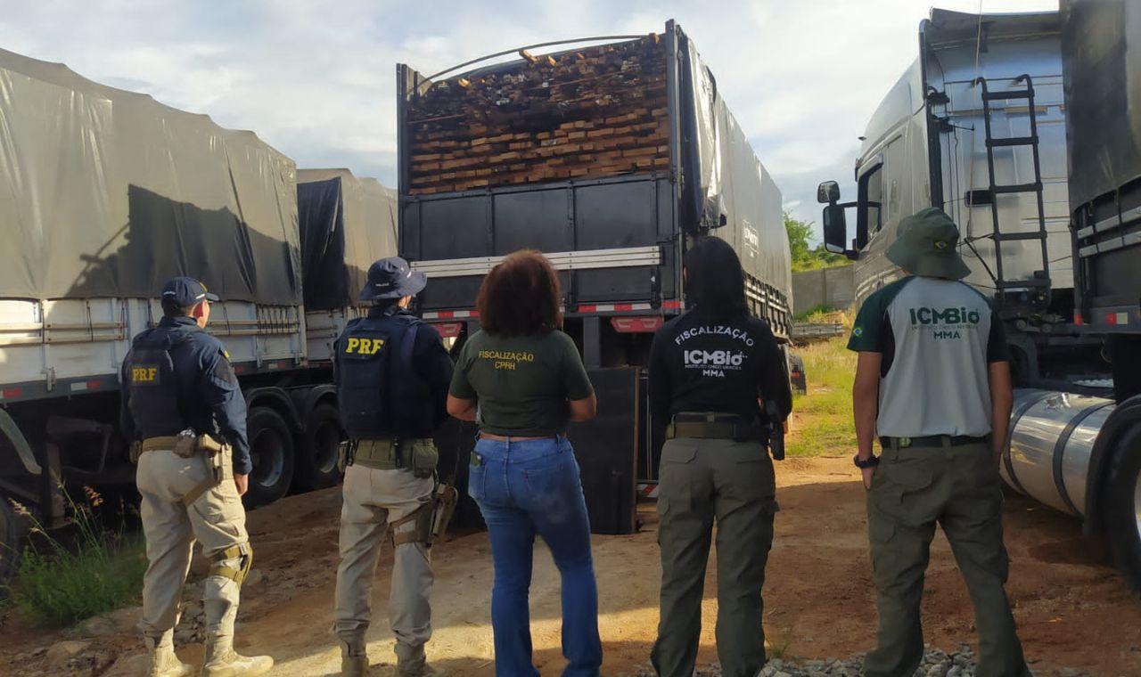 CPRH APREENDE 21 TONELADAS DE MADEIRA IRREGULAR EM SERRA TALHADA, PE