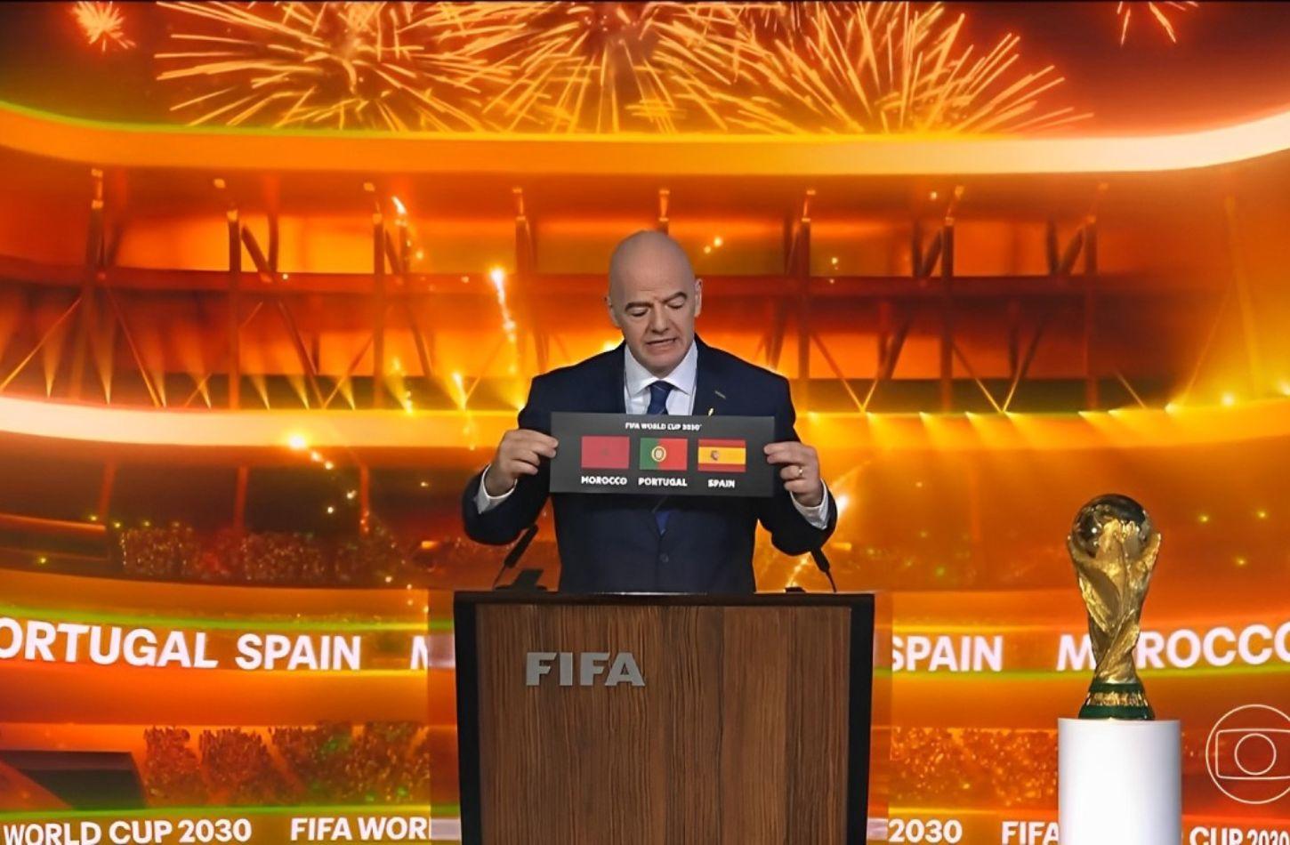 FIFA ANUNCIA SEDES DAS COPAS DO MUNDO DE 2030 E 2034.