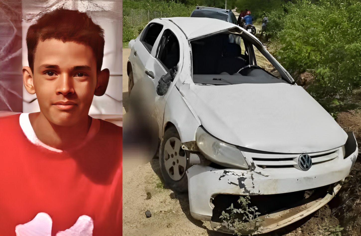 CARRO CAPOTA E MATA ADOLESCENTE EM SERTÂNIA, PE