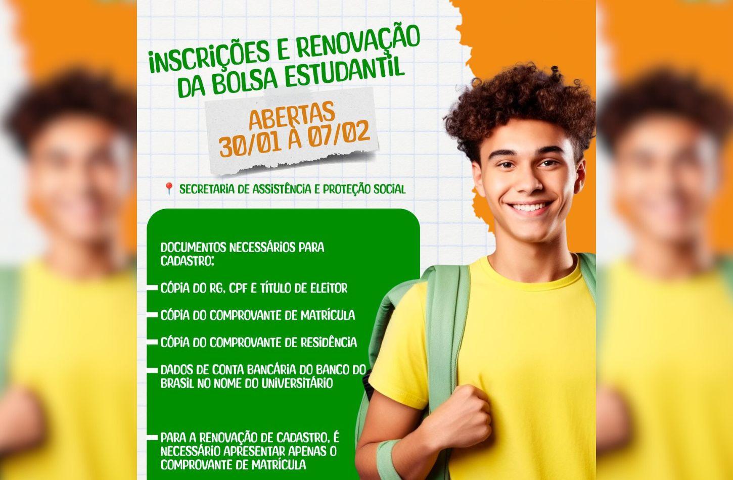 SÃO JOSÉ DO BELMONTE ABRE INSCRIÇÕES E RENOVAÇÕES DO PROGRAMA BOLSA ESTUDANTIL