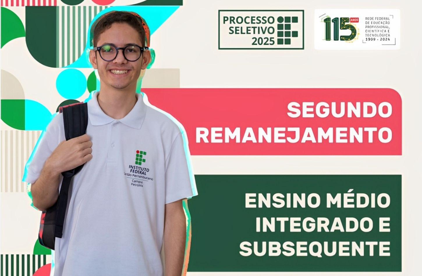 SALGUEIRO: IFSERTÃO-PE DIVULGA 2º REMANEJAMENTO DO PROCESSO SELETIVO 2025