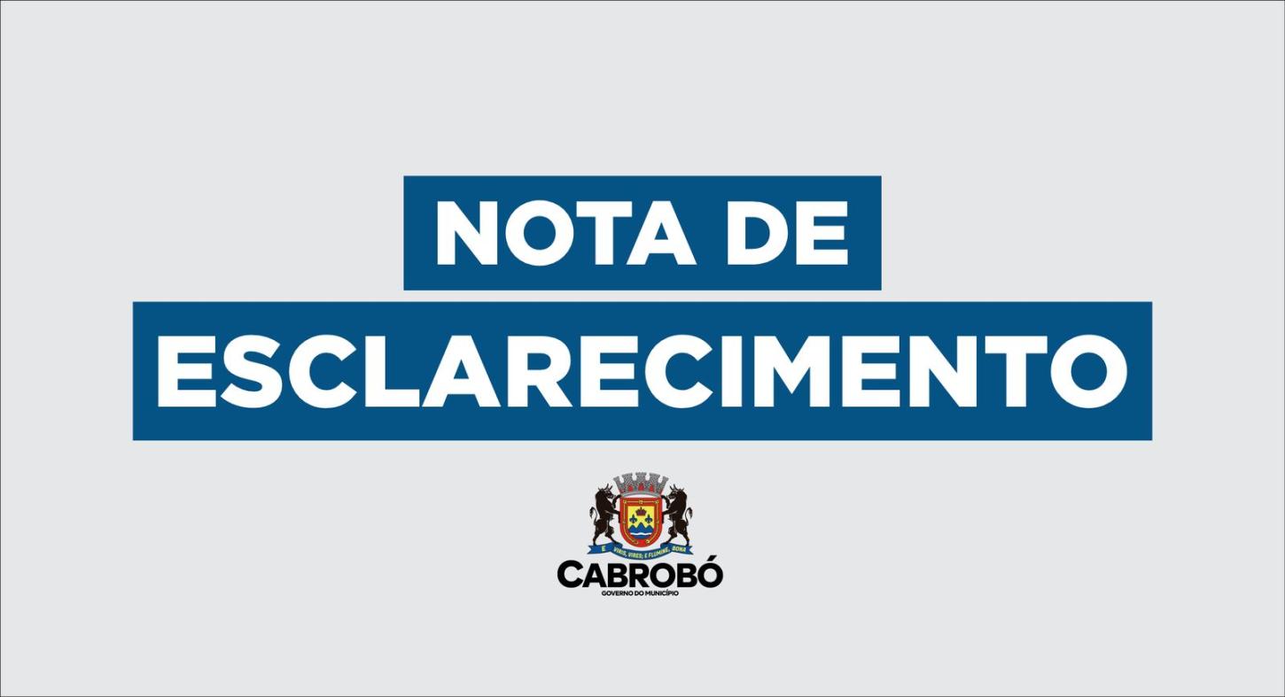 PREFEITURA DE CABROBÓ EMITE NOTA SOBRE PAGAMENTO DOS ACS E PISO DA ATENÇÃO PRIMÁRIA À SAÚDE