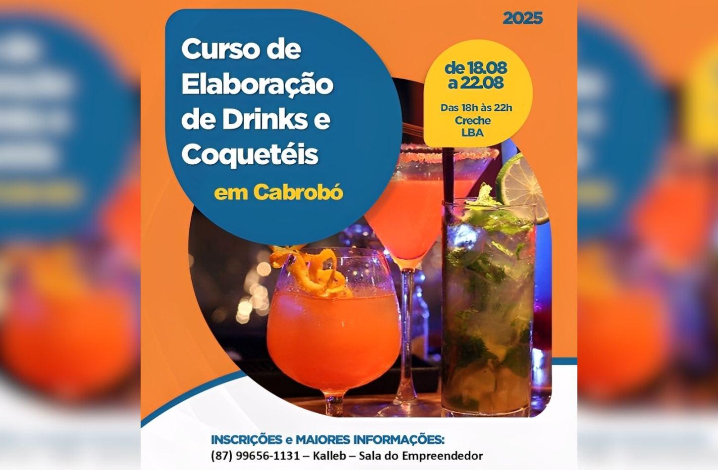 CABROBÓ PROMOVE CURSO DE ELABORAÇÃO DE DRINKS E COQUETÉIS