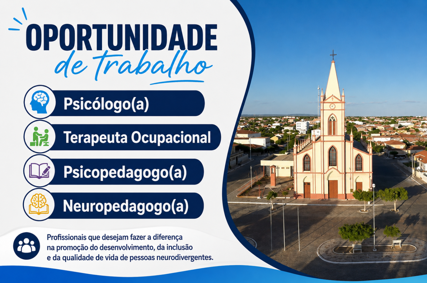 SAÚDE DE ABRE VAGAS PARA PROFISSIONAIS ESPECIALIZADOS EM NEURODIVERSIDADE