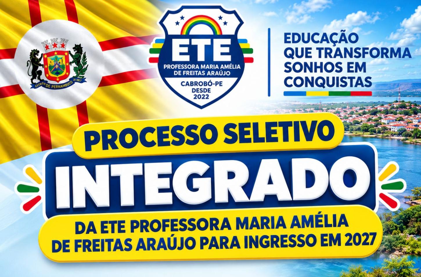 CABROBÓ: ETE ABRE INSCRIÇÕES PARA PROCESSO SELETIVO COM 180 VAGAS PARA 2027